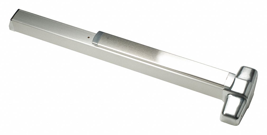 Surface Vertical Rod: 4 ft Max Door Wd, Chrome