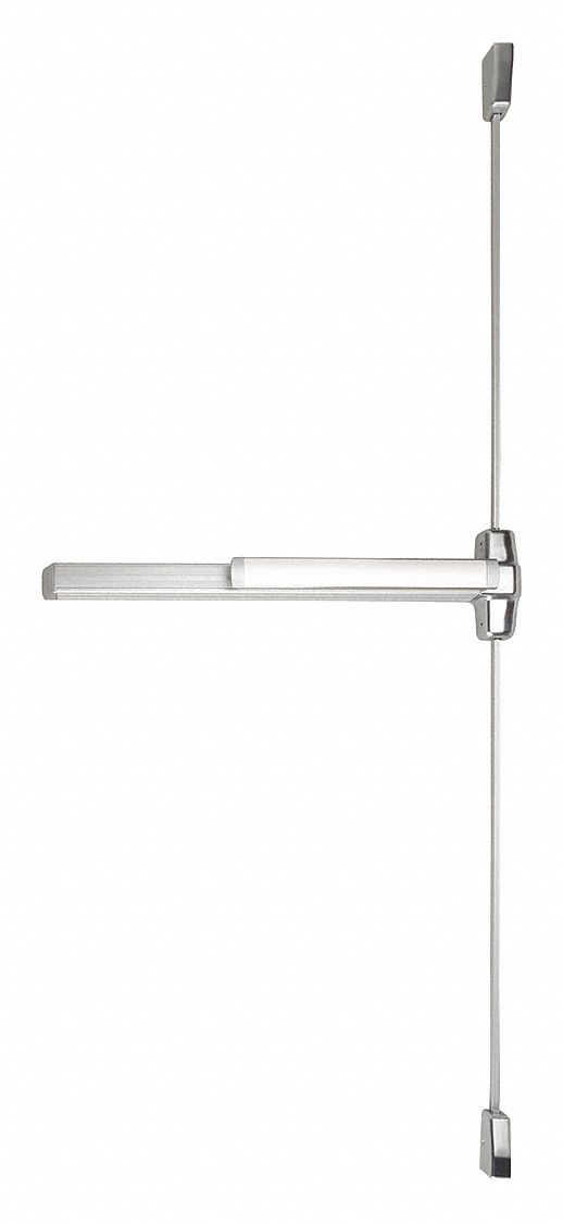 Surface Vertical Rod: 3 ft Max Door Wd, Chrome