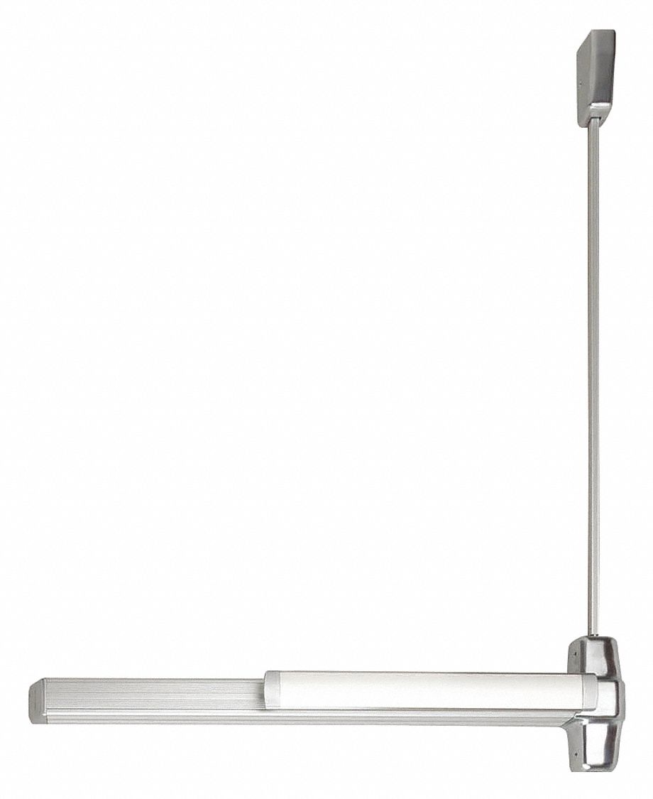 Surface Vertical Rod: 3 ft Max Door Wd, Chrome