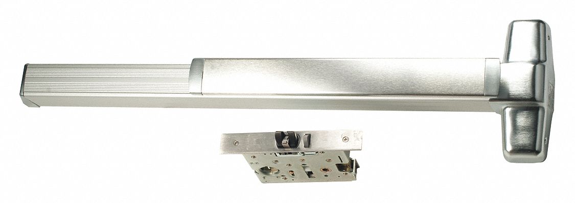 Exit Device: Mortise, 3 ft Max Door Wd, Chrome