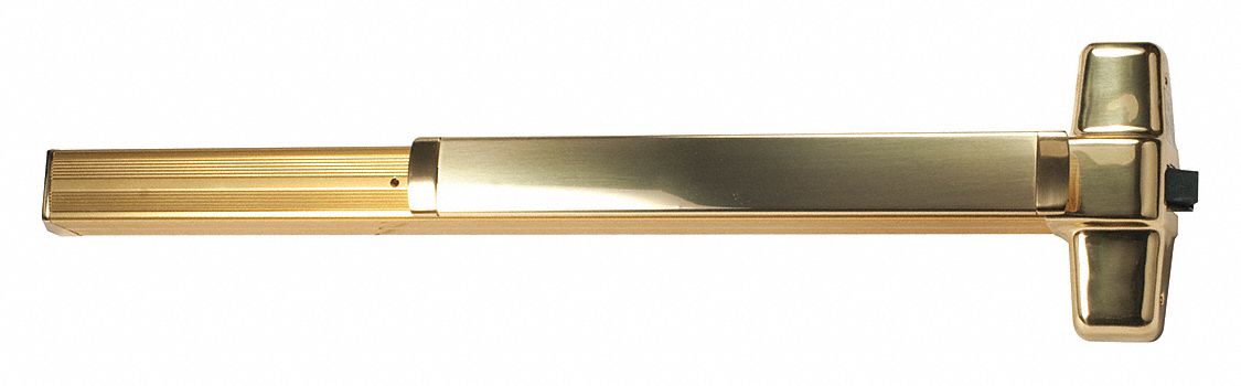 Exit Device: 4 ft Max Door Wd, Brass