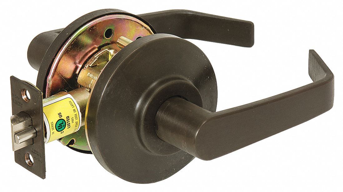 Door Lockset: Passage Lever Locksets, Bronze, ADA Compliant, Interchangeable Core