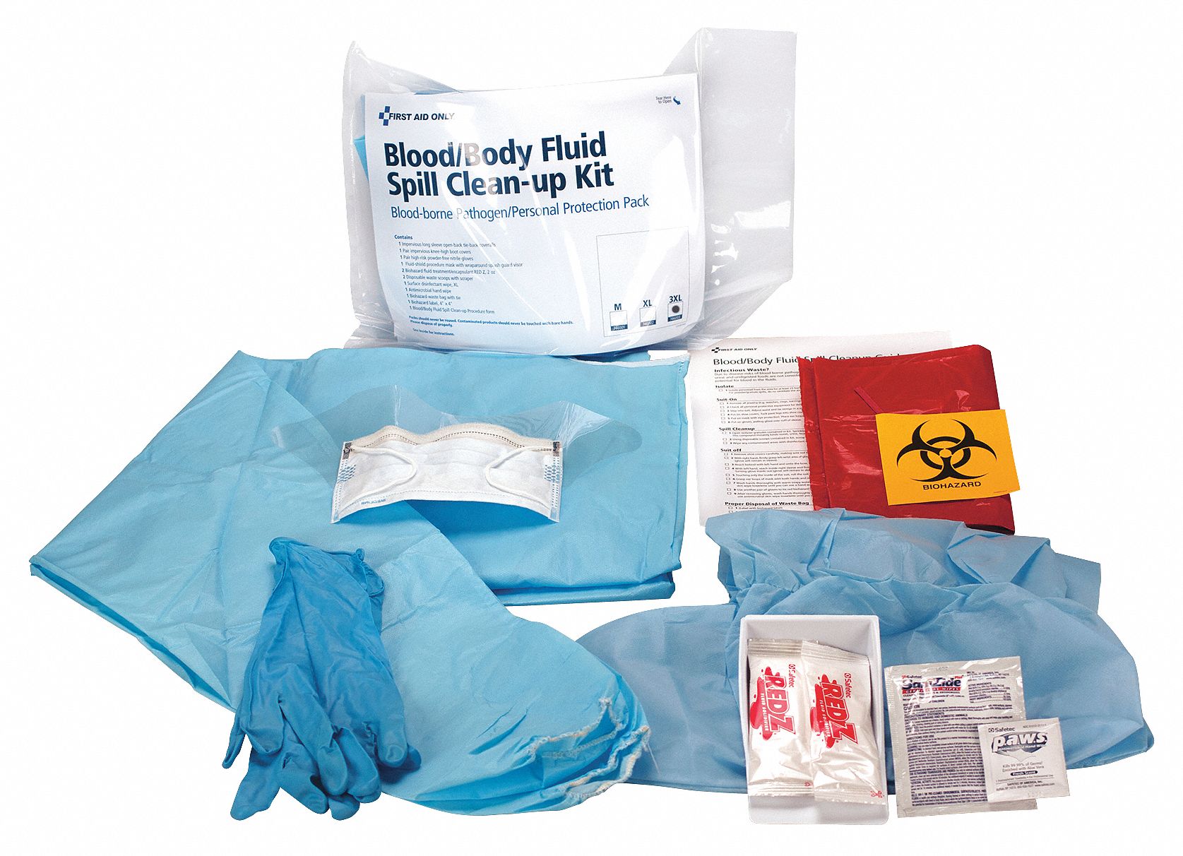 FIRST AID ONLY, Bloodborne Pathogen Bodily Fluid Kit 40JH22746003