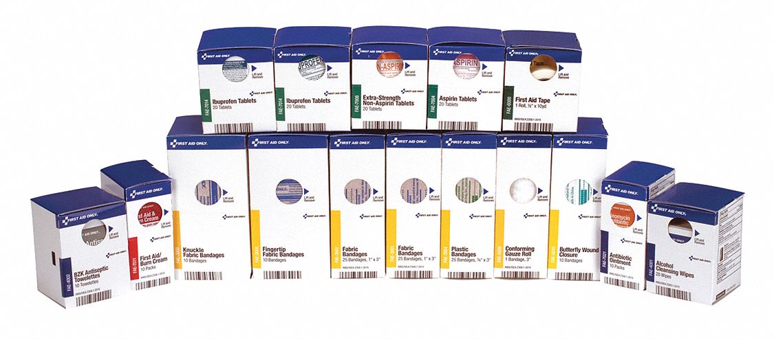 Complete Refill or Kit: 206 Components, 50 People Served, Not ANSI Compliant