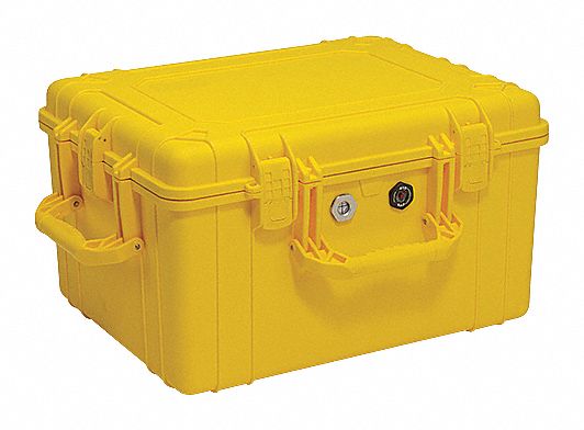 HUMIDITY RESISTANT CASE, AIR-TIGHT, FOR R550 RESCUE/DESCENT, YLW, 22 X 18 X 13 IN, 3 FT CUBED, PE