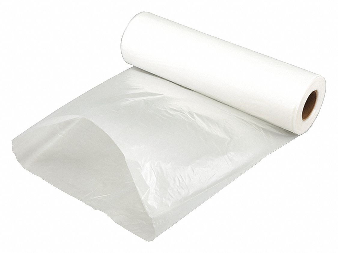 LAY FLAT DUCT, 14 IN DIAMETER,500 FT L, FOR USE WITH BLOWERS UP TO 14 IN, CLEAR, POLYETHYLENE