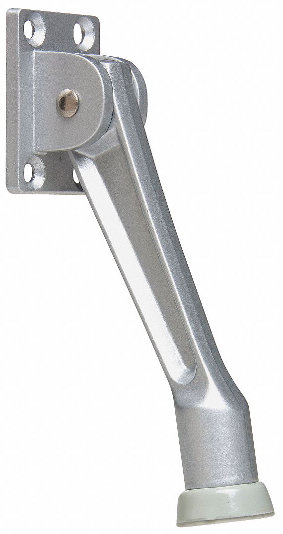 LEVER DOOR HOLDER,CLEAR ALUMINUM,5IN H