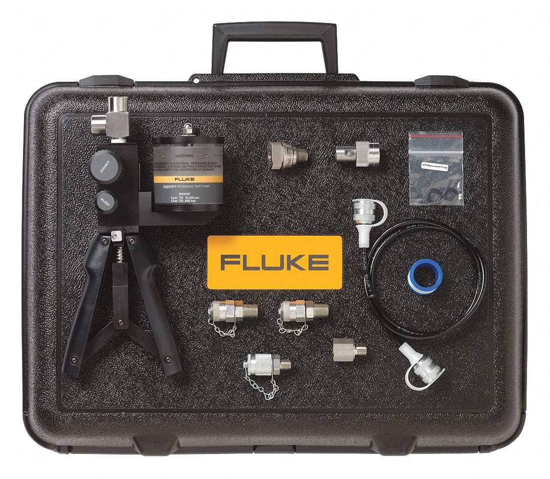 FLUKE Hydraulic Test Pump, Up to 10000 psi 40JM64FLK700HTPK2 Grainger