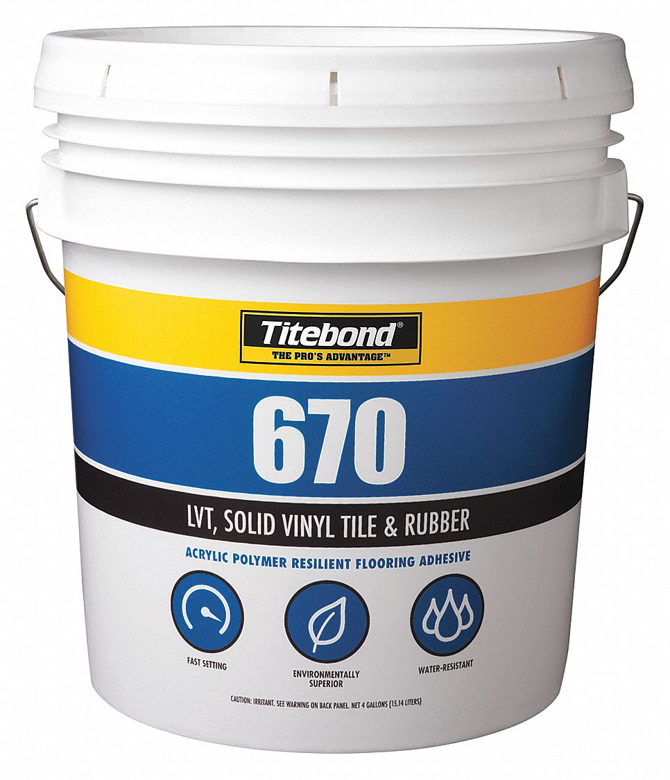 TITEBOND Flooring Adhesive, Vinyl/Rubber, 4 gal. 40JM759244 Grainger