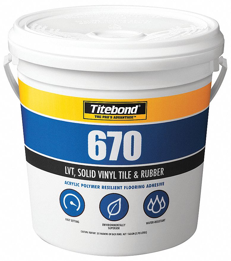 Titebond Flooring Adhesive Vinyl Rubber 1 Gal 40jm87 9246