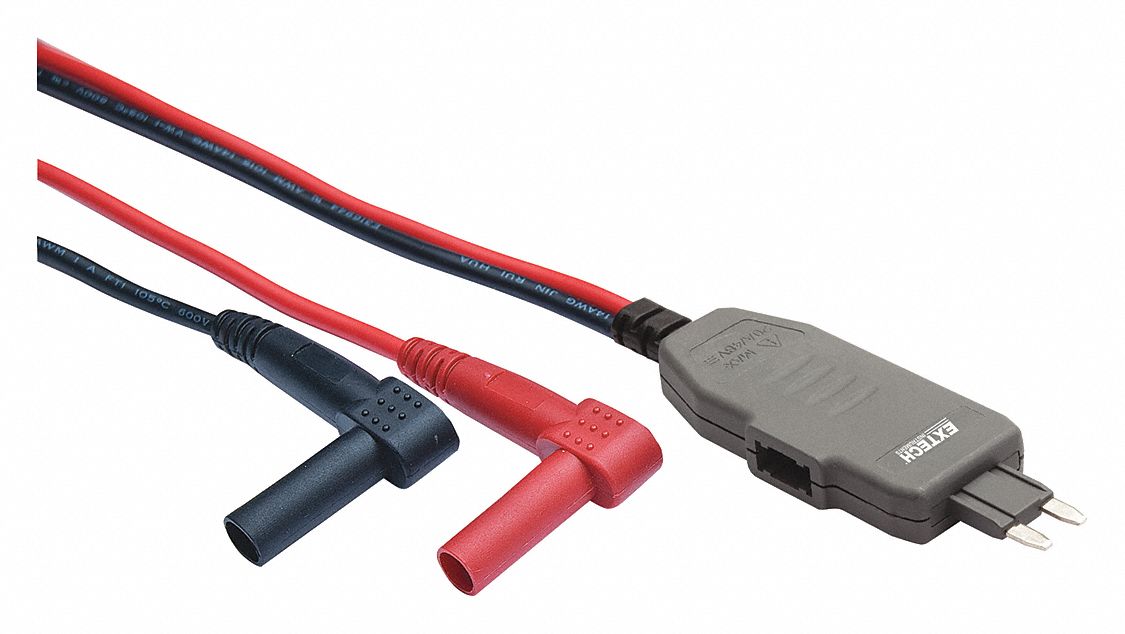 EXTECH Voltage Range 48V DC, 10 sec max, Automotive Mini Fuse Adapter