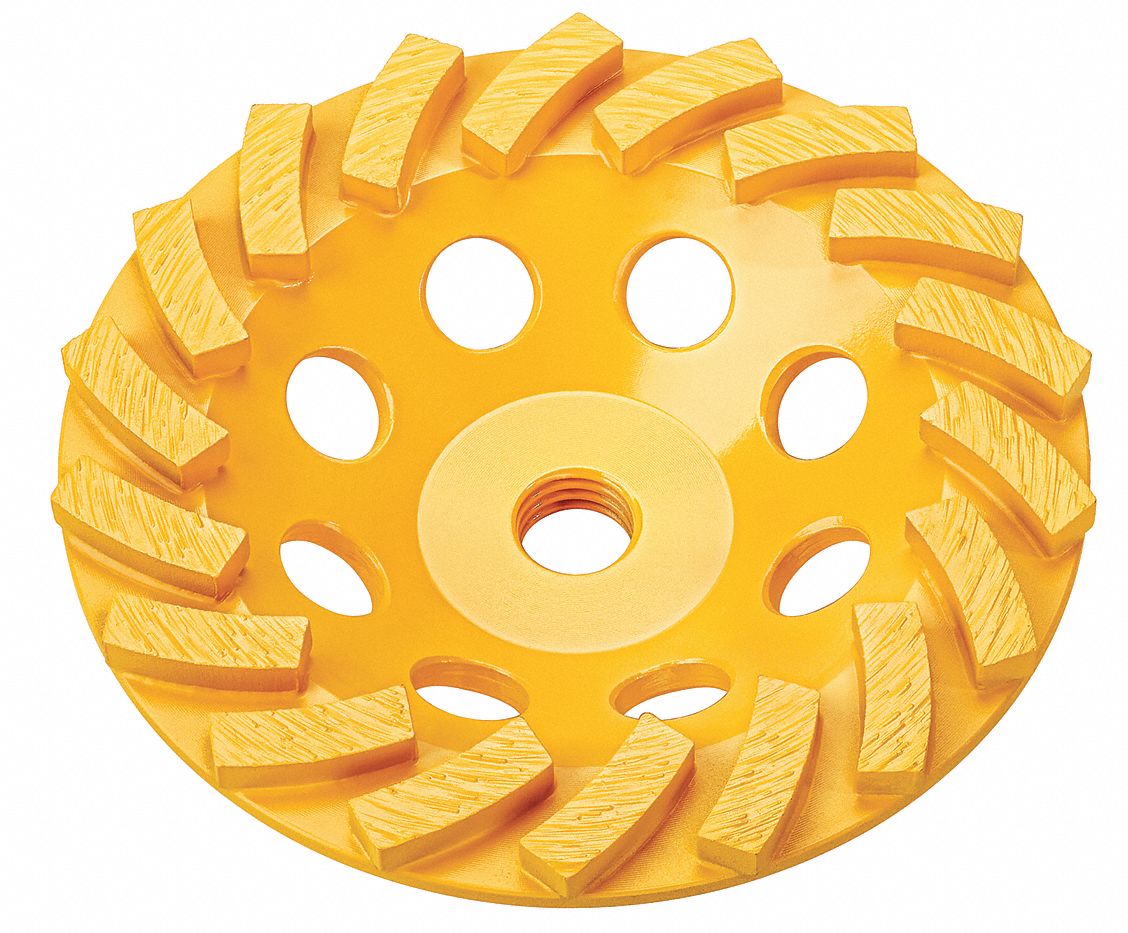 DEWALT Cup Segment Cup Grinding Wheel, 5 in, 5/8"11 Arbor Size, 12,200
