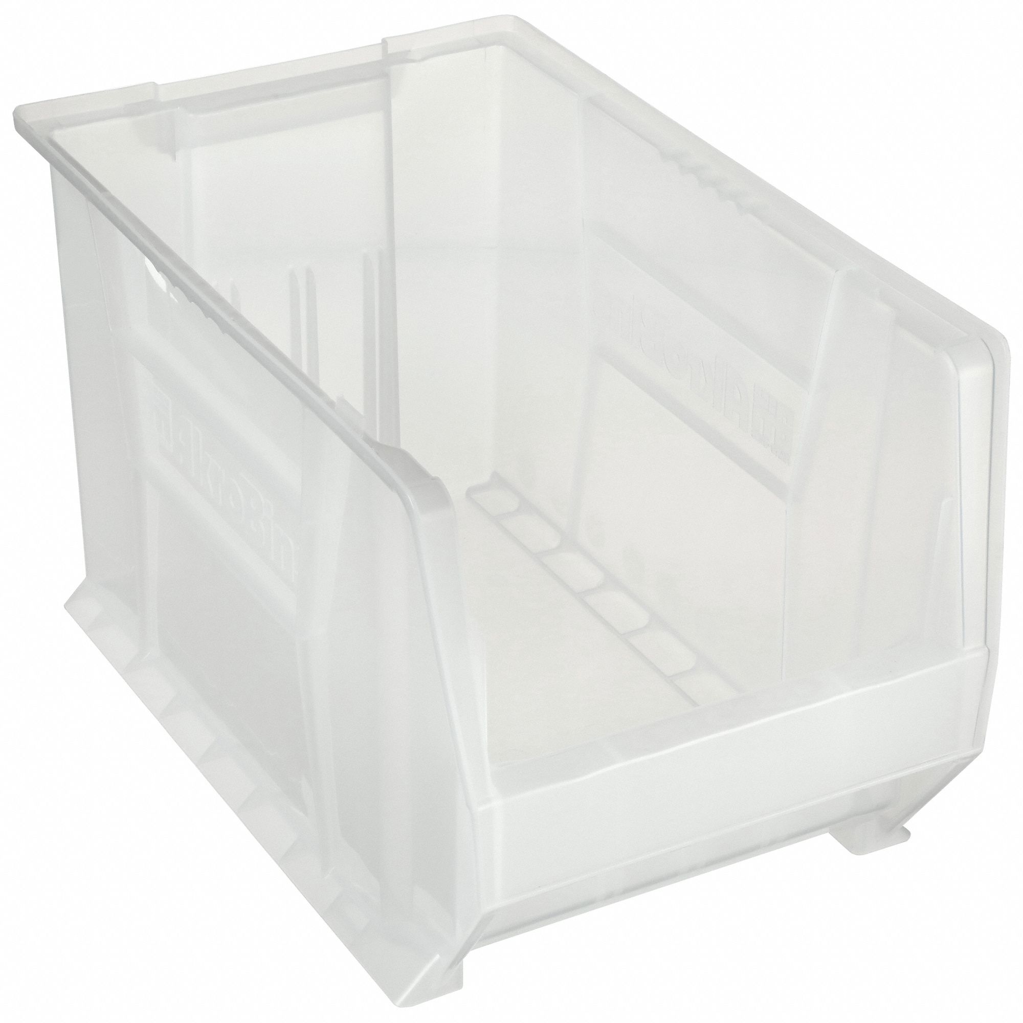 SUPER SIZE BIN, 20 IN OVERALL L, 12⅜ IN X 12 IN, CLEAR, STACKABLE