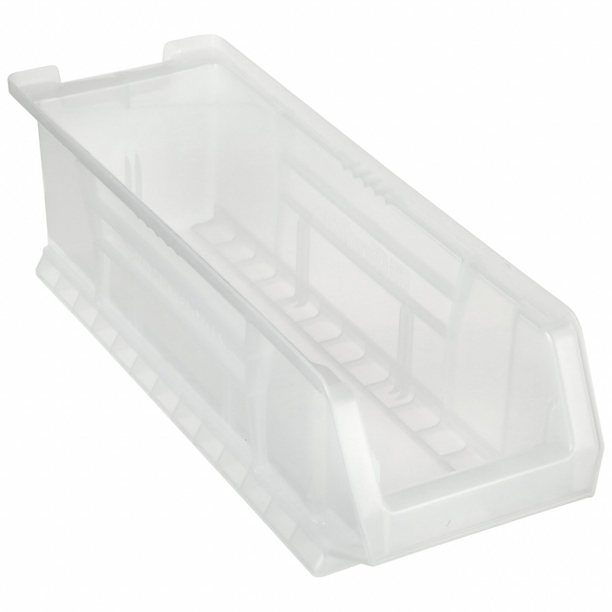 SUPER SIZE BIN, 23⅞ IN OVERALL L, 8¼ IN X 7 IN, CLEAR, STACKABLE