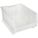 SUPER SIZE BIN, 23⅞ IN OVERALL L, 18¼ IN X 12 IN, CLEAR, STACKABLE