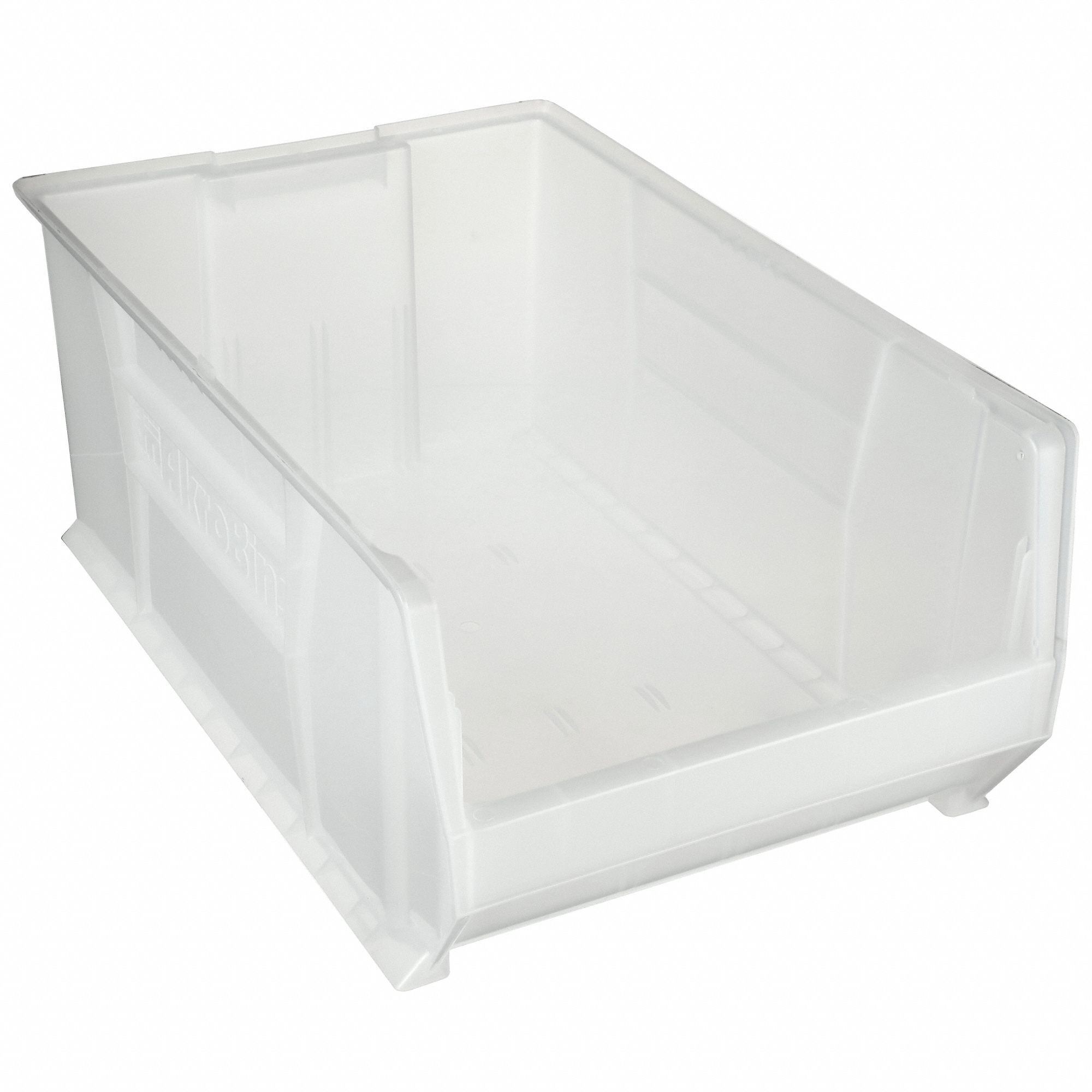 SUPER SIZE BIN, 29¼ IN OVERALL L, 18⅜ IN X 12 IN, CLEAR, STACKABLE