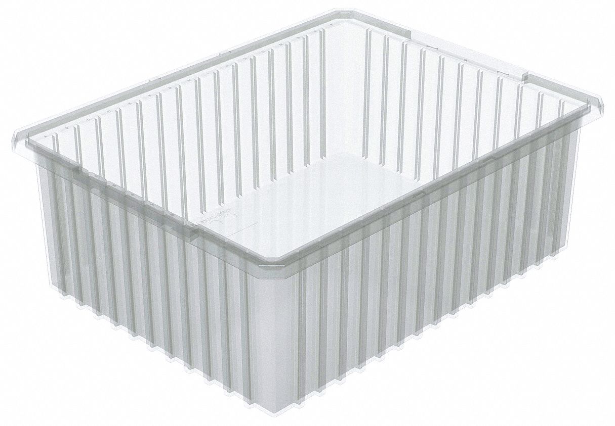 Akro-Mils 33105Blue Industrial Plastic Divider Box – Blue, 10-7/8 In L, Stackable Storage Bin
