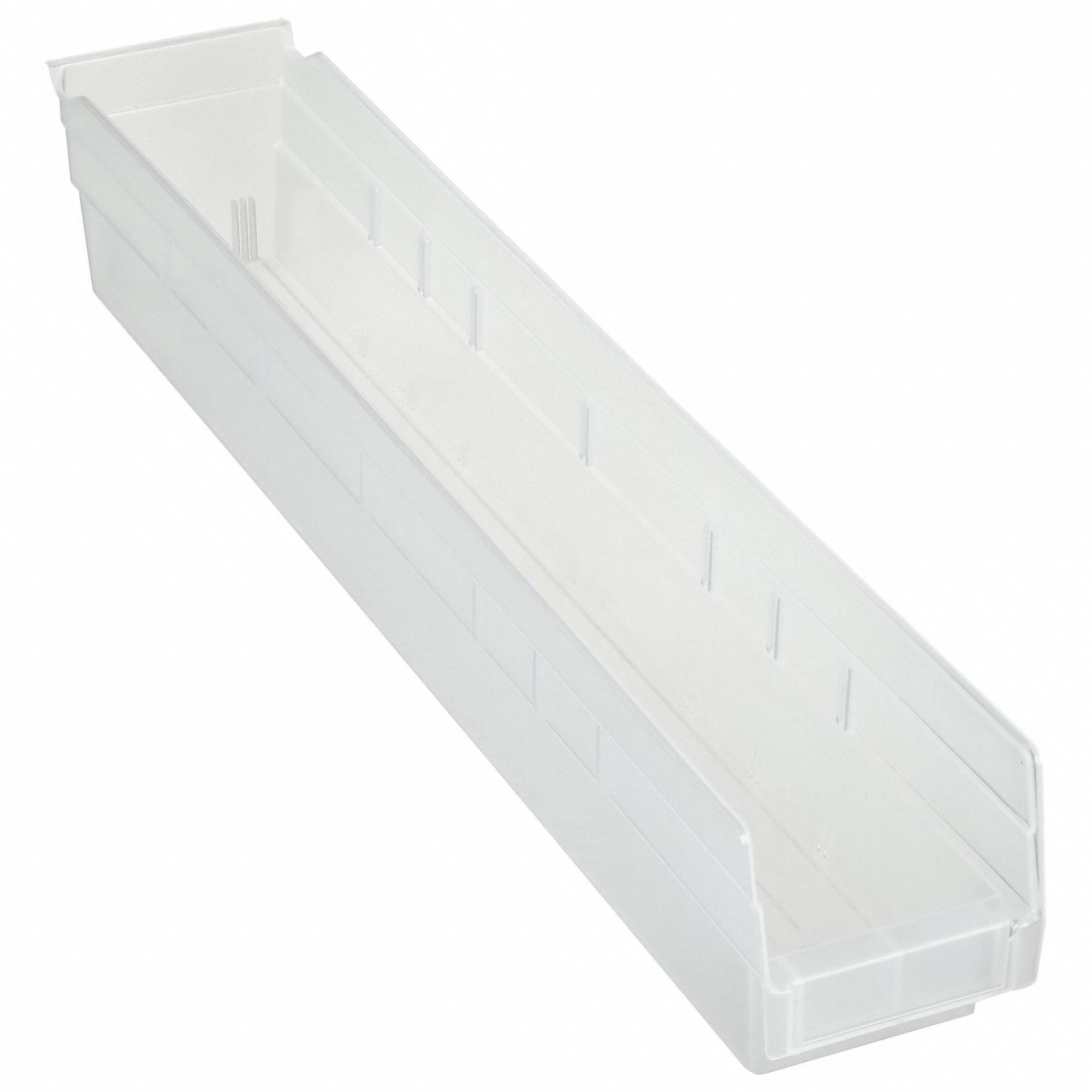 CLEAR SHELF BIN 23-5/8 X 4-1/8 X 4