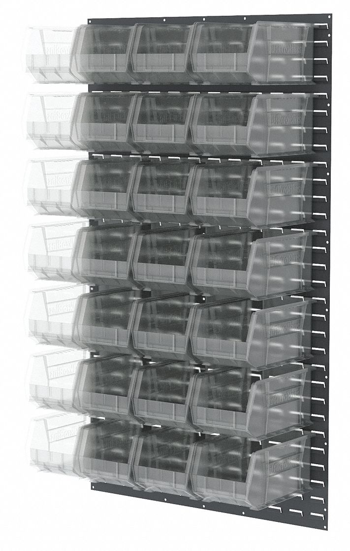 Louvered Panel,36 x 8-3/4 x 61 In,Clear