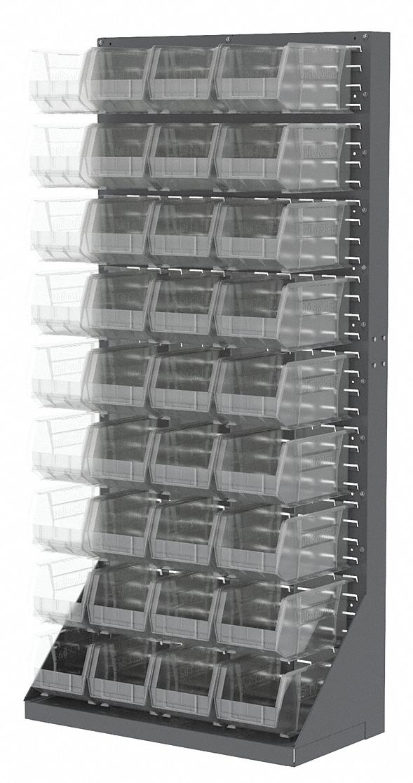 AKRO-MILS, 75 in x 36 in x 17 in, 1 Sides, Louvered Floor Rack - 40K481 ...