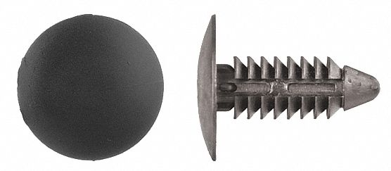 Retainer Blk Nylon 1/4In 13/16In L PK100