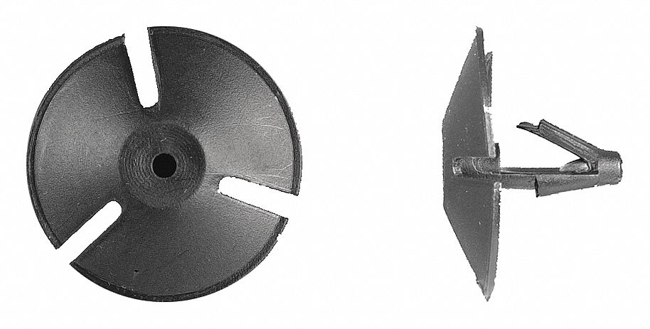 Retainer Blk Nylon 1/4In 13/16In L PK25