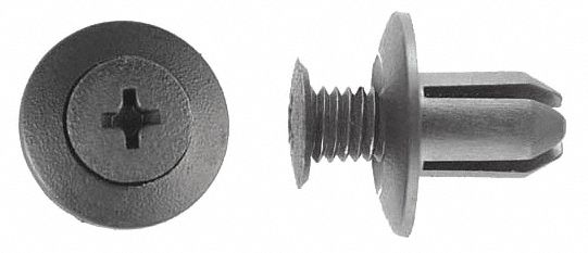 Retainer Blk Nylon 8mm 12mm L PK10