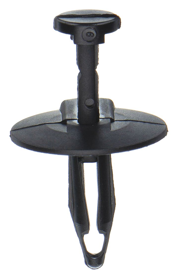 Push-In Rivet, Black, Dome, 29/32" L, PK25: Inch, Dome, 0.25 in Shank Dia, 1 1/64 in Overall Lg, 25 PK