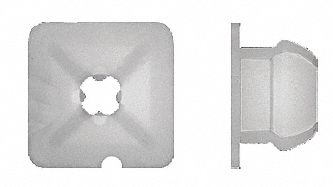 Push-In Rivet Retainer Round Nylon PK25