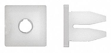 Push-In Rivet Retainer Round Black PK25