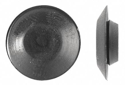 Plug Blk Plastic 1/2In PK100