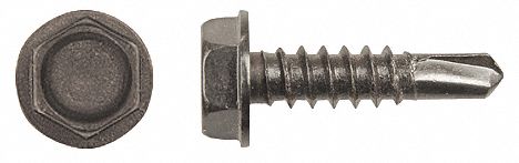 Drill Screw Hex #10 Phosphate 3/4 L PK50