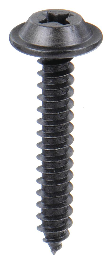 Sheet Metal Screw: #10 Size, 1 in Lg, Steel, Phosphate, Phillips, Flat, 50 PK