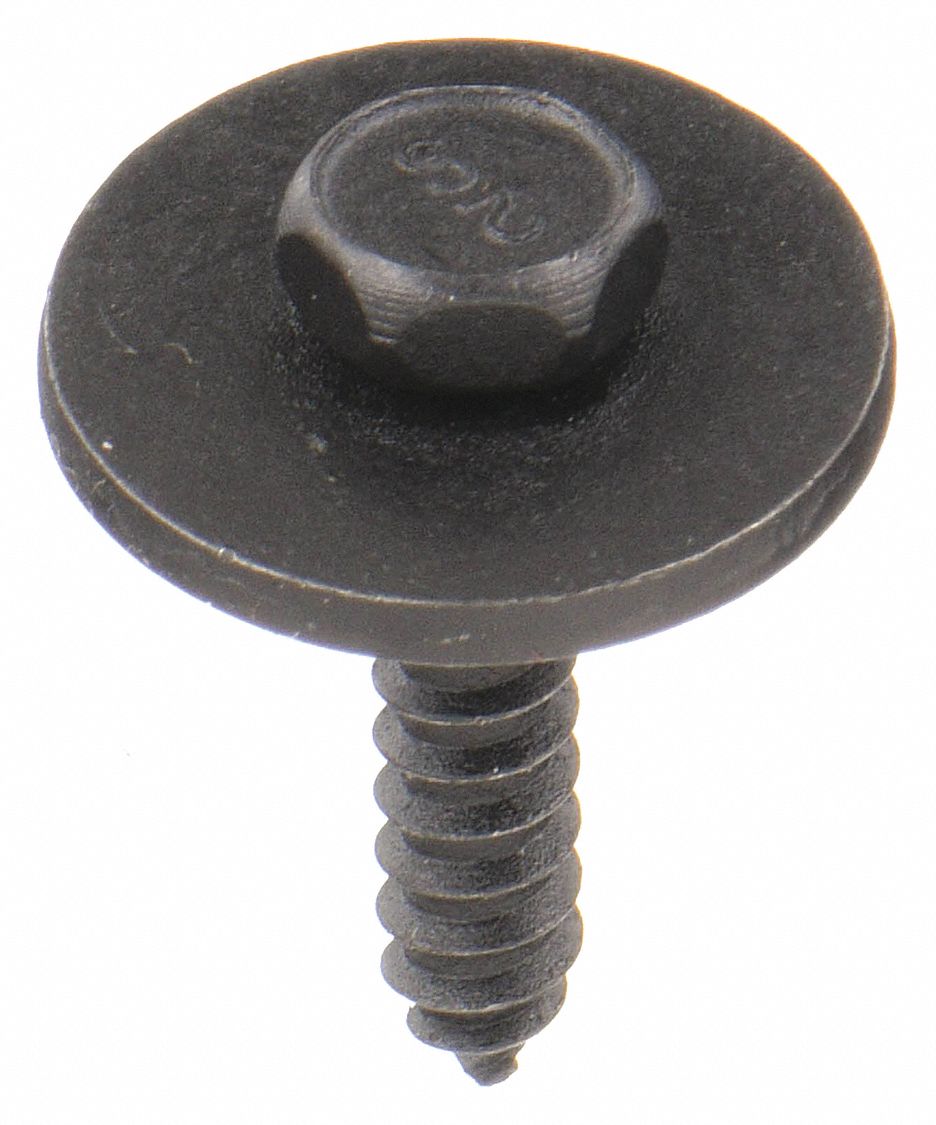 Sheet Metal Screw: M4.2 Size, 20 mm Lg, Steel, Phosphate, External Hex, Hex Washer, 50 PK