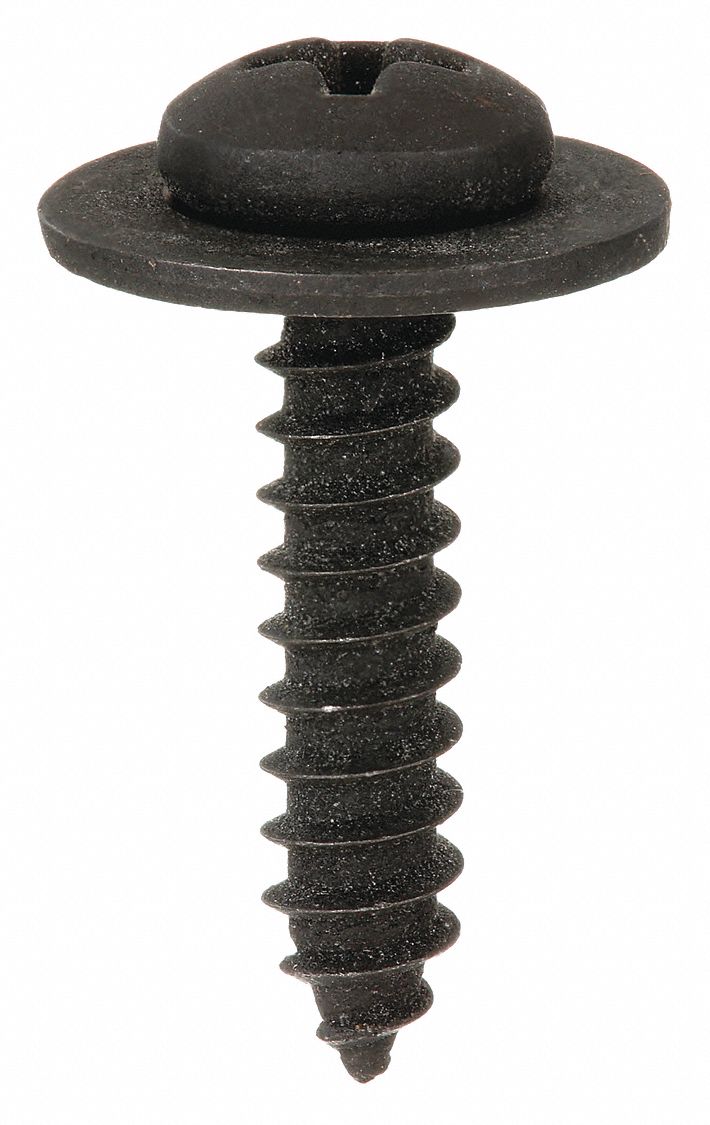 Sheet Metal Screw: #8 Size, 3/4 in Lg, Steel, Phosphate, Phillips, Pan, 50 PK