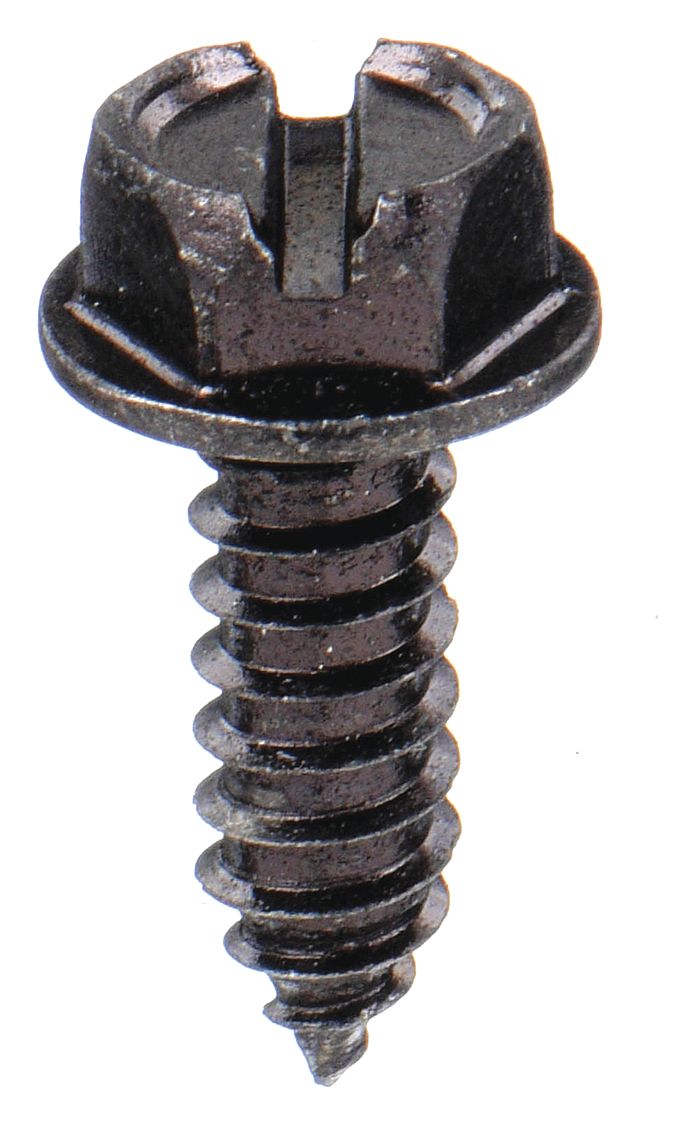 Sheet Metal Screw: 1/4 in Size, 3/4 in Lg, Steel, Phosphate, Slotted, Hex Washer, 50 PK