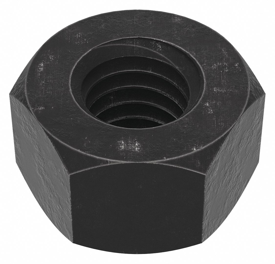 HEX NUT, M8-1.25 THREAD, 24MM HEX W, 10MM HEX H, STEEL, PHOSPHATE, 25 PK