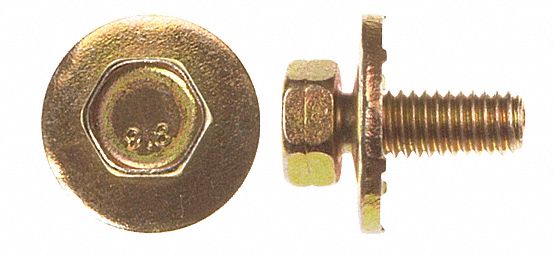 Bolt M6-1.00 Zinc and Yellow 16mm 50PK