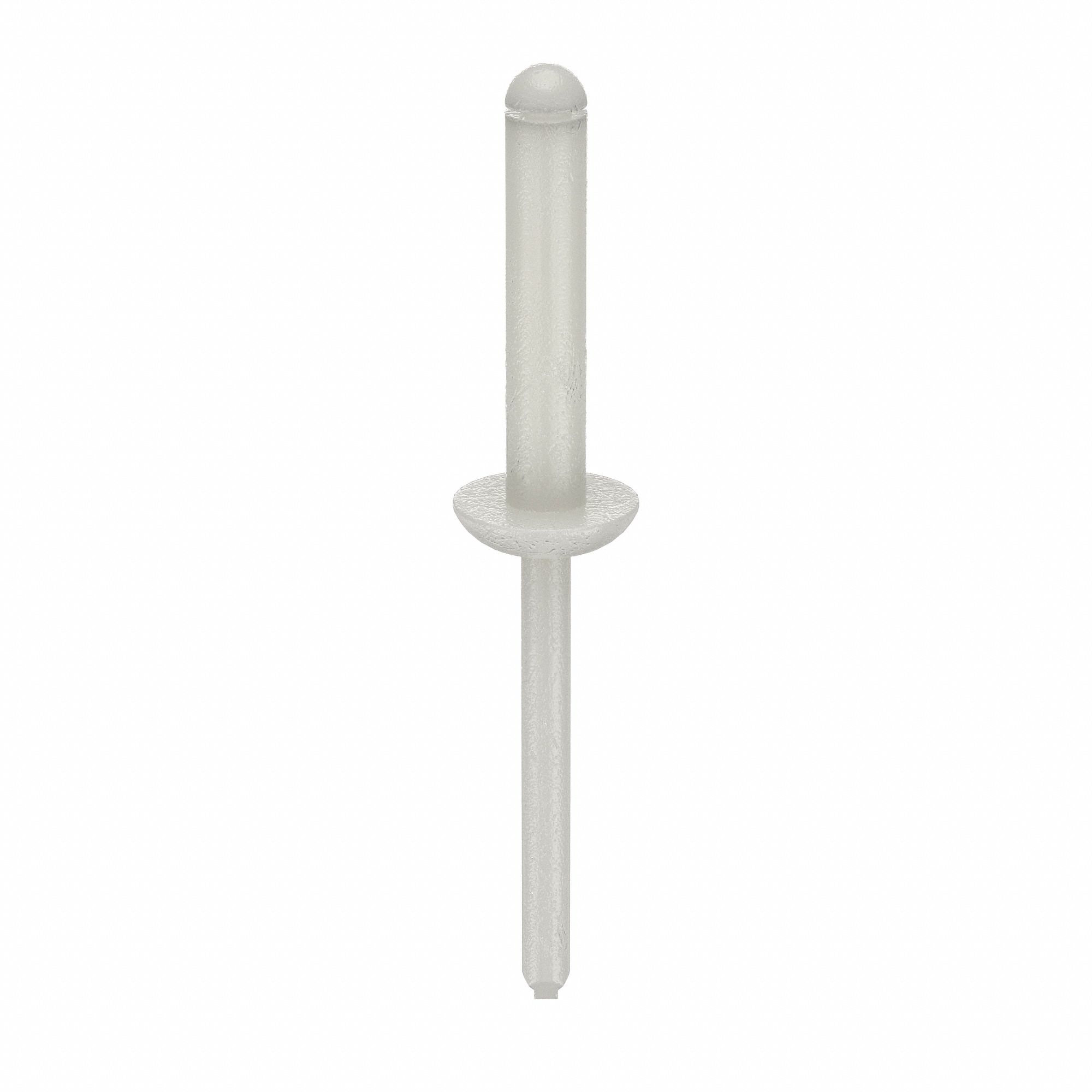 Blind Rivet, 13/64 in dia, PK25: Inch, 1 in Body Lg, 0.2031 in Shank Dia, Open End, Dome, Nylon, 25 PK