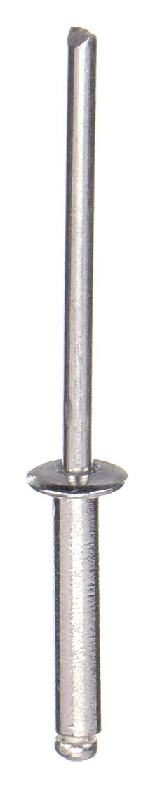 BLIND RIVET, ⅛ IN DIA, INCH, ½ IN BODY L, 0.125 IN SHANK DIA, OPEN END, DOME, 100 PK