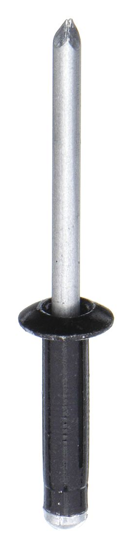 Blind Rivet, 0.1875 in dia, PK25: Inch, 7/8 in Body Lg, 0.1875 in Shank Dia, Open End, Dome, 25 PK