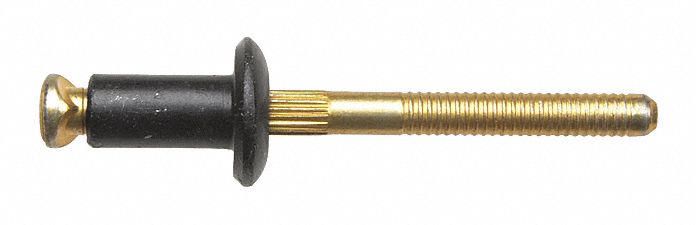 RIVET AVEUGLE,1/4PO DIA,POUCES,CORPS 3/4PO LO,DIA TIGE 1/4PO,EXTRÉMITÉ OUVERTE,FRAISÉ,25PQ