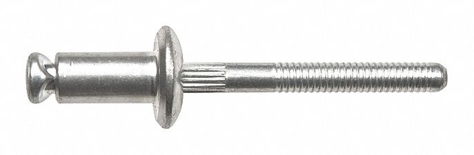 BLIND RIVET, ¼ IN DIA, INCH, 2⅛ IN BODY L, ¼ IN SHANK DIA, OPEN END, DOME, 25 PK