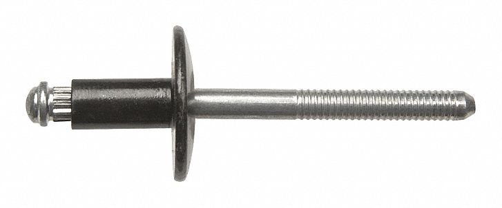 RIVET AVEUGLE,1/4PO DIA,POUCES,DIA TIGE 1/4PO,EXTRÉMITÉ OUVERTE,À BRIDE,ACIER, IFI-114-30,25PQ