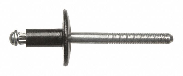 BLIND RIVET, ¼ IN DIA, INCH, ¼ IN SHANK DIA, OPEN END, FLANGED, STEEL, IFI-114-30, 25 PK