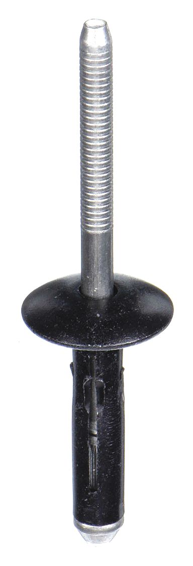 BLIND RIVET, ¼ IN DIA, INCH, 1 3/16 IN BODY L, ¼ IN SHANK DIA, OPEN END, DOME, 15 PK