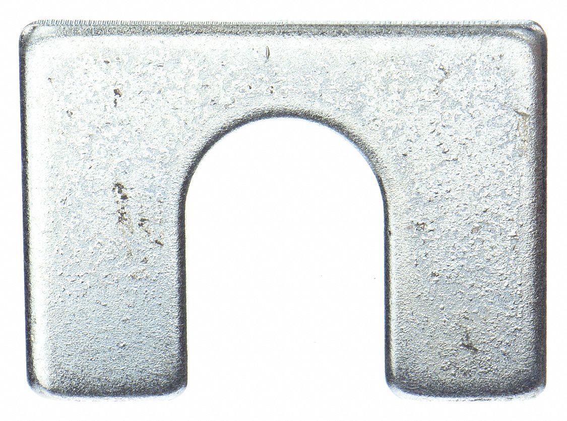 CALE FENDUE,SANS ONGLETS,TAILLE COMM. AA,CALE DE 1½PO LO X 2PO L,0,125PO ÉPAIS,ACIER,50