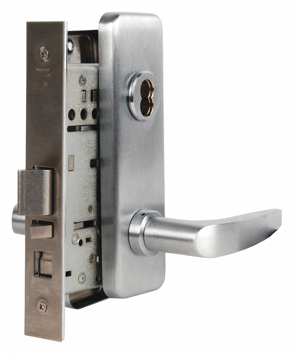 BEST Mortise Lockset 1, 40H Escutcheon, Satin Chrome, ANSI/UL Listed