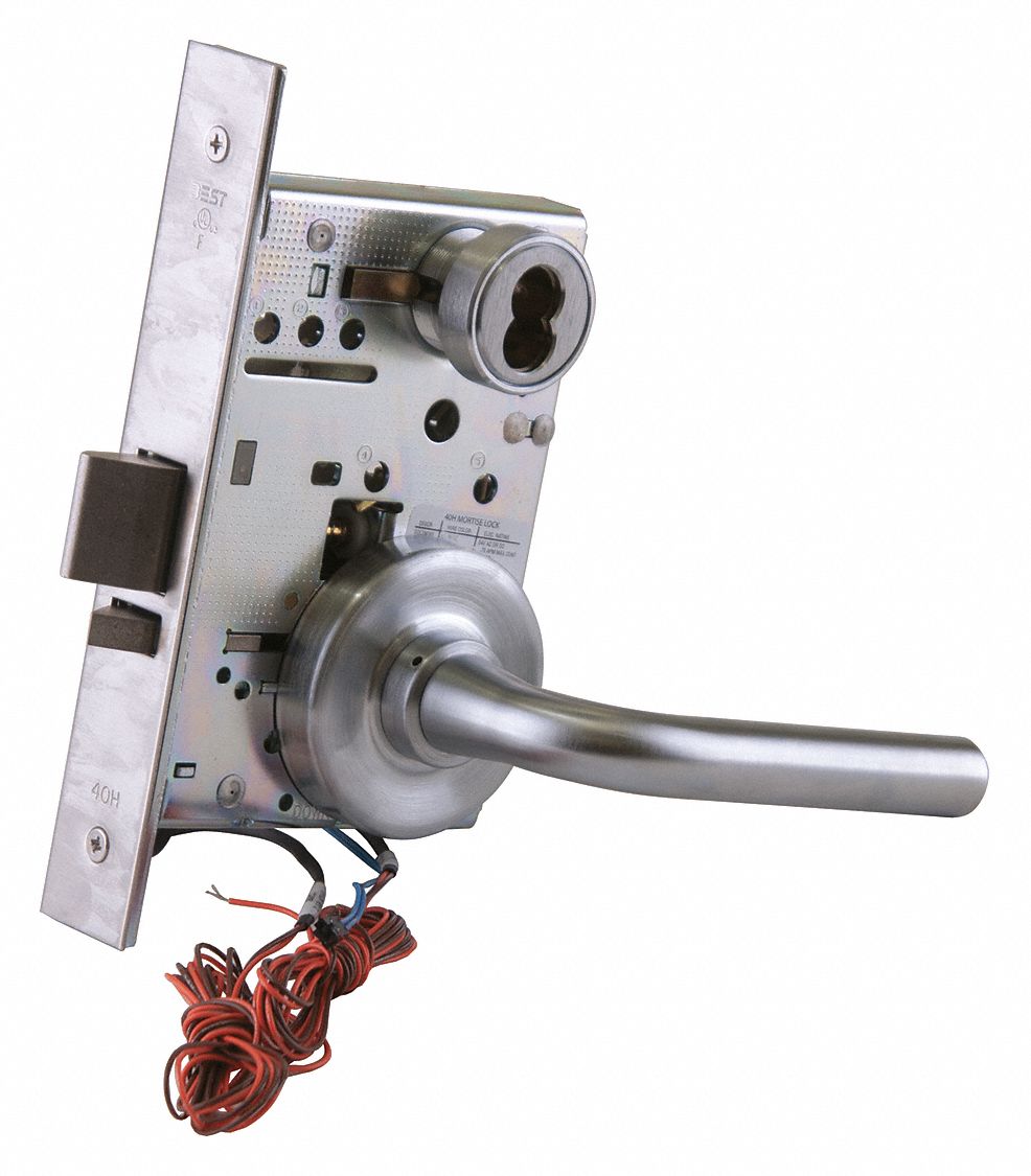 BEST, 1, 40H Rose, Mortise Lockset 40KC1745HW7DEU12R626RQE Grainger