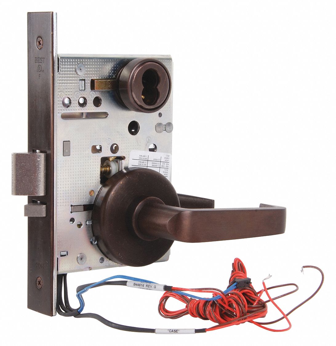 Door Lockset: Storeroom Lever Locksets, Bronze, ADA Compliant, Interchangeable Core